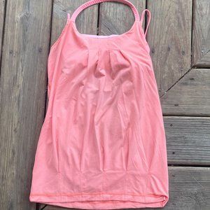 Lululemon Athletica Salmon Pink  Strappy Ruched Tank Top Size 4